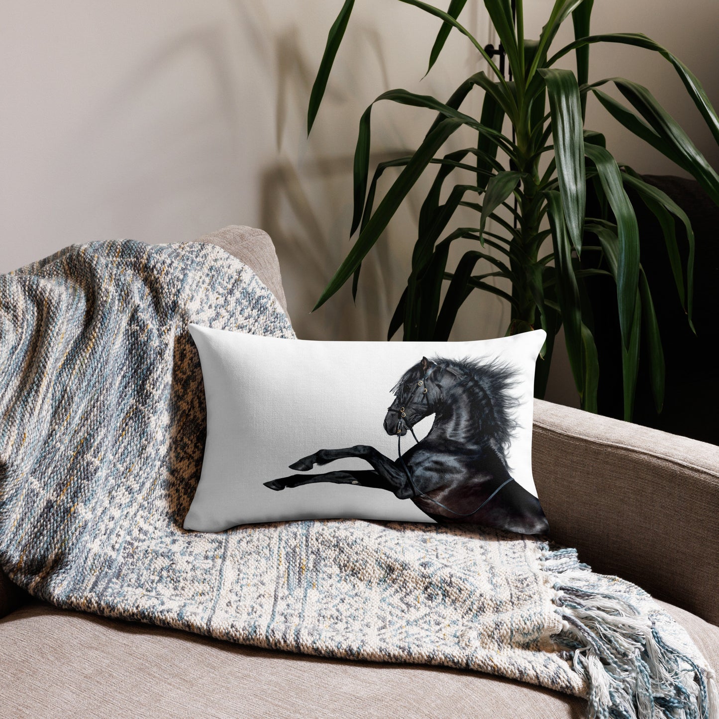 Premium Black Stallion Pillow