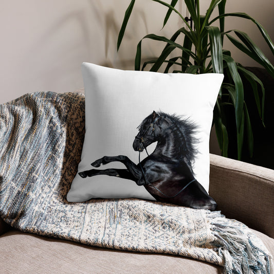 Premium Black Stallion Pillow